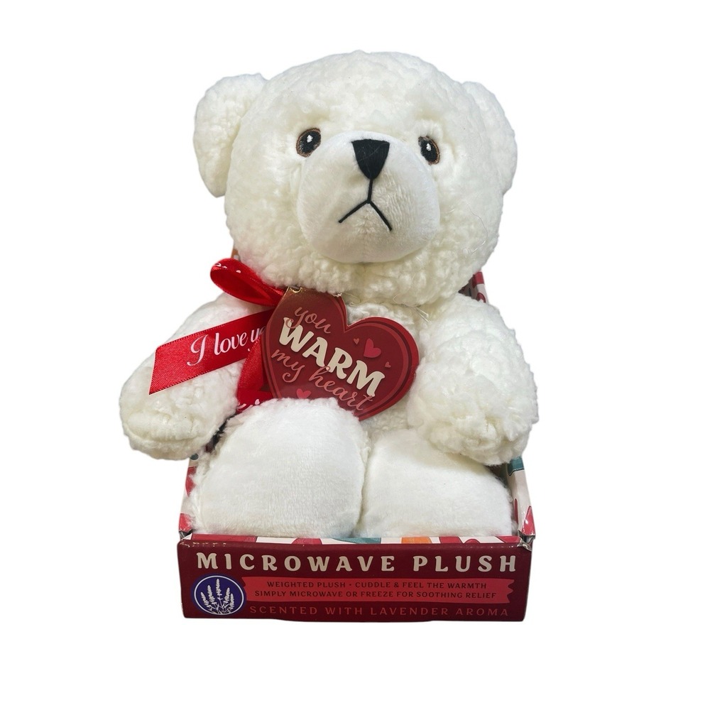 Plush Microwavable Bear- White- Weighted- Lavender Infused- Brand NEW